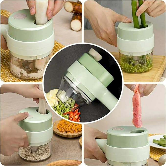 4 in 1 Portable Electric Vegetable Cutter