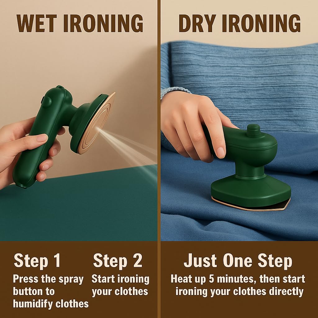 Handheld Portable Iron With Steamer