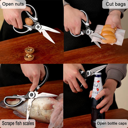 Malveto All-in-One Japan Kitchen Scissors - Meat, Herbs, Nuts & Bottle Opener