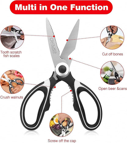 Malveto All-in-One Japan Kitchen Scissors - Meat, Herbs, Nuts & Bottle Opener