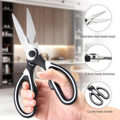 Malveto All-in-One Japan Kitchen Scissors - Meat, Herbs, Nuts & Bottle Opener
